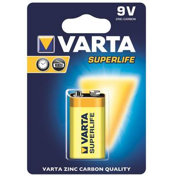 Baterie VARTA zinc carbon BAVA 2022,  Hi-voltage 9V, (typ 6LR61), 1 bucata superlife