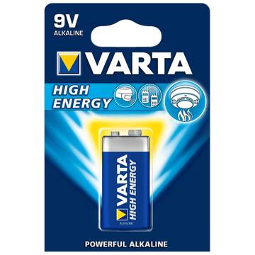 Baterie alcalina VARTA  BAVA 4922, Hi-voltage, 9V (typ 6LR61), 1 bucata high energy