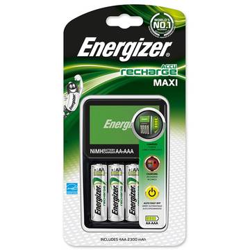 Baterie  ENERGIZER Maxi 7638900321401+ 4 baterii reincarcabile Power Plus AA