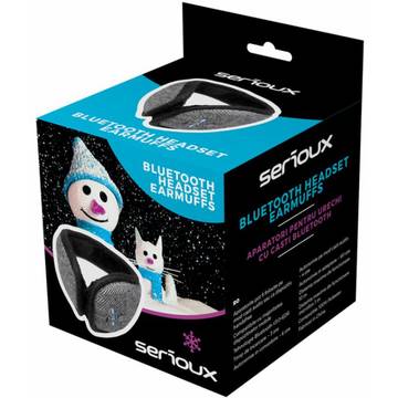 Aparatori pentru urechi cu casti handsfree Bluetooth SERIOUX EM01, negru