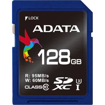 Card memorie SD ADATA ASDX128GAUI3CL10-C, 128GB, I-MEMORY, negru