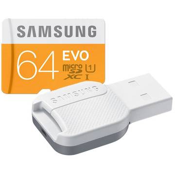 Card memorie Samsung MICROSDXC EVO MB-MP64DC/EU, 64GB, CL10, U1 W/O AD SM