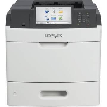 Imprimanta laser Lexmark MS812DE, MONOLASER, A4, 68 PPM, Duplex, USB 2.0, alb-gri
