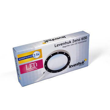 Levenhuk  Zeno 600 LED Magnifier, 2.5/5x, 90/21 mm, Metal