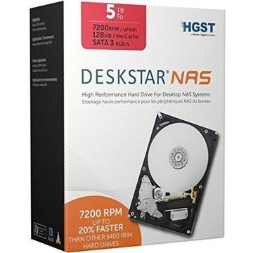 Hard disk Hitachi H3IKNASN500012872SE NAS Desktop Drive Kit 3.5 inci, 5TB, SATA3, 7200RPM, 128MB