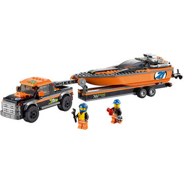 LEGO 4x4 cu barca motorizata (60085)