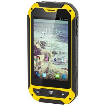 Smartphone Kruger Matz Drive 4 Mini, Quad Core,dual sim, 4 inch, negru/ galben
