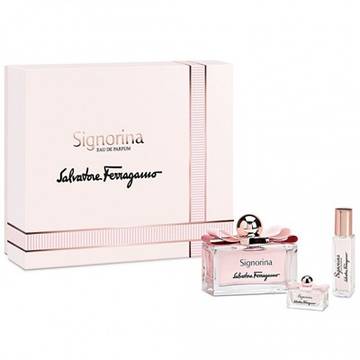 Salvatore Ferragamo Signorina Eau De Parfum 30ml + 7ml Roll-on + 5ml Eau de Parfum