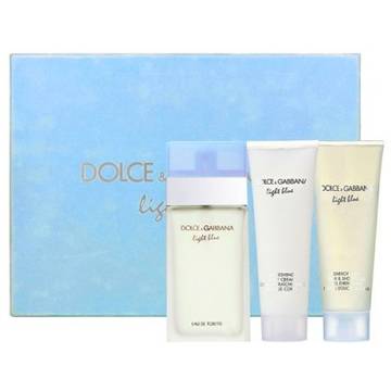 Dolce &amp; Gabbana Light Blue Eau de Toilette 100ml + Shower Gel 100ml + Body Lotion 100ml