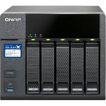 NAS QNAP TS-531X-8G 0/5HDD, DDR3, LAN, USB 3.0, negru