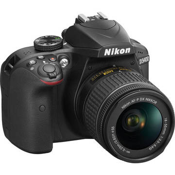 Aparat foto DSLR Nikon D3400,3 inch, 24.2 MP, cu obiectiv AF-P 18-55mm VR, negru