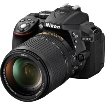Aparat foto DSLR Nikon D5300 Dual Zoom Kit (AF-P 18-55 VR + 55-300 VR),3.2 inch, 24.2 MP, negru