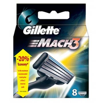 Aparat de barbierit Rezerva aparat de ras Gillette Mach3 8 buc