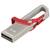 Memorie USB Hama Hook-Style Memorie USB 123919, 8GB, USB 2.0, Metalic, Rosu