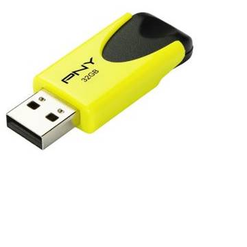 Memorie USB PNY Memorie USB N1 ATTACH USB2.0 32GB Galben