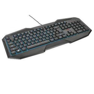 Tastatura Gaming Trust GXT 830, Led, iluminata, Negru