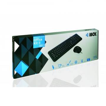 Tastatura + mouse iBox Office kit 2 negru