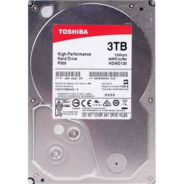 Hard disk Toshiba P300 High-Performance, 3TB, 7200 RPM, SATA 6 GB/s