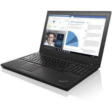 Notebook Lenovo ThinkPad T560, 15.6 inch Touch, procesor Intel Core i7-6600U, 2.6 Ghz, 16GB RAM, 512 GB SSD, Windows 10 Pro, video integrat