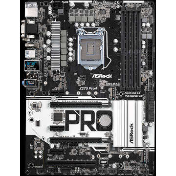 Placa de baza ASRock Z270 Pro4 , socket LGA1151, chipset Intel Z270,  ATX