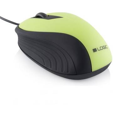 Mouse Logic optic cu fir Black LM-14 Negru/Verde