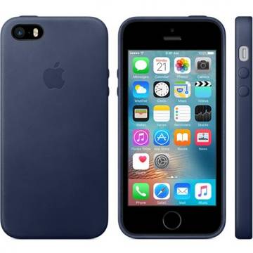 Husa Apple iPhone SE Leather Case - Midnight Blue