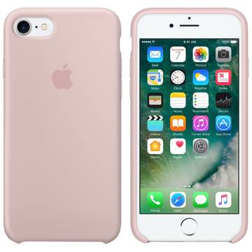 Husa Apple iPhone 7 Silicone Case - Pink Sand