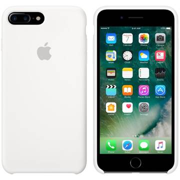 Husa Apple iPhone 7 Plus Silicone Case - White
