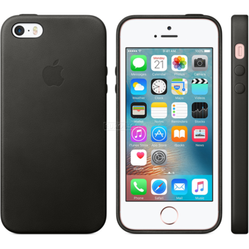 Husa Apple iPhone SE Leather Case - Black