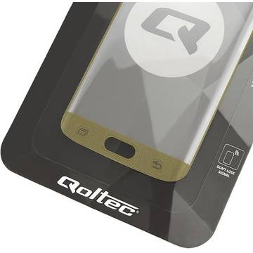 Qoltec Premium Tem. Glass Screen Protector for Sam.S7 edge | full cover | gold