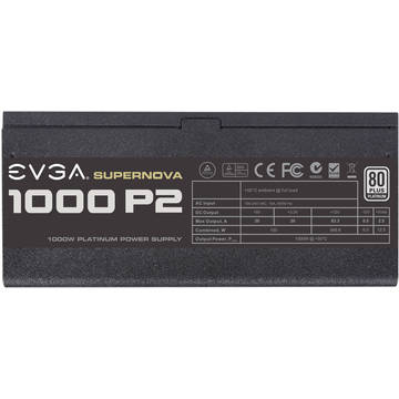 Sursa EVGA SuperNova P2, 1000W, 80+ Platinum, ventilator 140 mm, PFC Activ