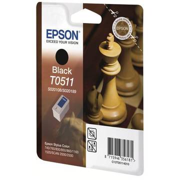 Toner inkjet negru Epson T0511 24ml, 900pag