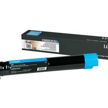 Lexmark toner laser C950X2CG Cyan pentru C950, 24.000 pag