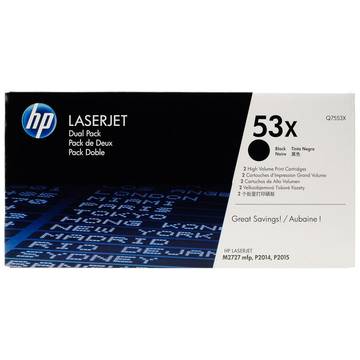 Pachet 2 tonere laser HP Q7553XD - Negru, 7.000 pagini x 2