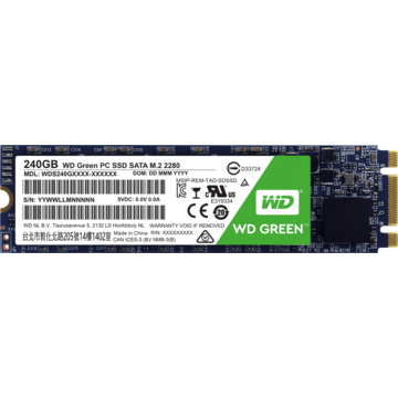SSD Western Digital  WDS240G1G0B, M.2, SATA, 240GB, SATA/600, verde