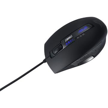 Mouse Asus ROG GX850, Laser, cu fir, maxim 5000dpi, Negru