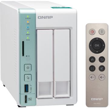 NAS QNAP TS-251A-2G 0/2HDD, SATA, Dual Core, USB 3.0, alb