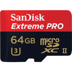 Card memorie microSDXC SDSQXPJ-064G-GN6M3, SANDISK EXTREME PRO, 64 GB, 275MB/s, Class 10, U3 UHS-II + adapter USB 3.0 - RESIGILAT