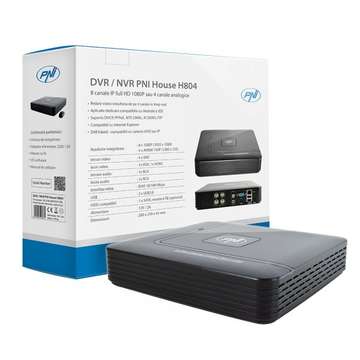 PNI DVR / NVR, House H804 - 8 canale IP full HD, 1080P sau 4 canale analogice