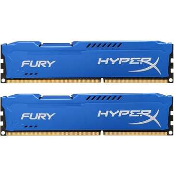 Memorie Kingston HX313C9FK2/8 HyperX Fury Blue, 2x4GB DDR3 1333MHz DDR3 CL9 - RESIGILAT