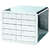Suport plastic cu 5 sertare pentru documente, HAN iBox - negru lucios/alb lucios
