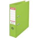 Biblioraft A4, plastifiat PP/PP, margine metalica, 75 mm, ESSELTE No. 1 Power - verde vivida