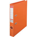 Biblioraft A4, plastifiat PP/PP, margine metalica, 50 mm, ESSELTE No. 1 Power - portocaliu