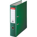 Biblioraft A4, plastifiat PP, margine metalica, 75 mm, ESSELTE Economy - verde
