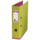 Biblioraft A4, plastifiat PP/PP, 80 mm, ELBA MyColour - verde deschis/roz