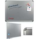 Smit Visual Supplies Tabla argintie magnetica 100 x 200 cm, profil aluminiu Design, SMIT