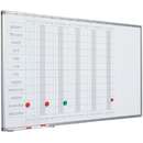 Smit Visual Supplies Planner anual, 60 x 120 cm, profil aluminiu SL, SMIT (benzi magnetice incluse)