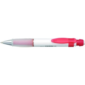 Creion mecanic PENAC Chubby 11, rubber grip, 1.3mm, con metalic, corp alb - accesorii rosii
