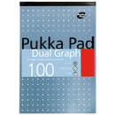 Pukka Pad Blocnotes A4, 25 file - 80g/mp, hartie milimetrica (2-10-20mm), coperti carton, PUKKA Refill Graph