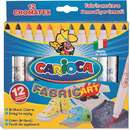 Carioca pentru textile, varf gros 6mm, 12 culori/cutie, CARIOCA CromaTex